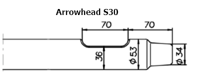 SOLIDA Breitmeissel (quer) - Arrowhead S30