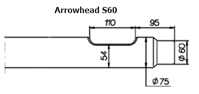 SOLIDA Flachmeissel (quer) - Arrowhead S60