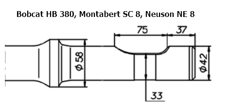 SOLIDA Flachmeissel (quer) - Bobcat HB 380, Montabert SC 8, Neuson NE 8