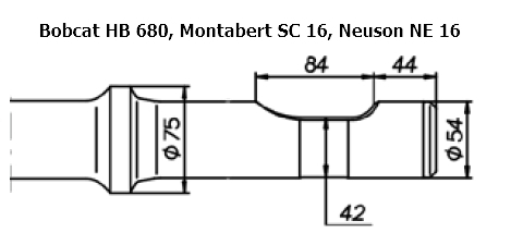 SOLIDA Spitzmeissel - Bobcat HB 680, Montabert SC 16, Neuson NE 16
