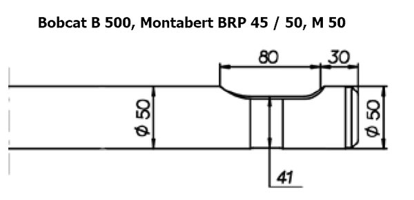 SOLIDA Spitzmeissel - Bobcat B 500, Montabert BRP 45 / BRP 50, M 50