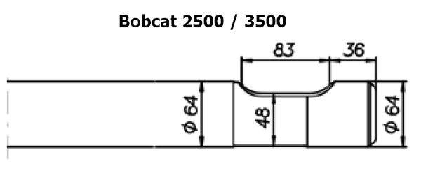 SOLIDA Flachmeissel (quer) - Bobcat 2500 / 3500