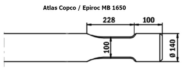 SOLIDA Flachmeissel (quer) - Atlas Copco / Epiroc MB 1650