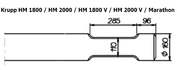 SOLIDA Flachmeissel (quer) - Krupp HM 1800 / HM 2000 / HM 1800 V / HM 2000 V / Marathon