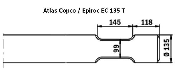 SOLIDA Spitzmeissel - Atlas Copco / Epiroc EC 135 T
