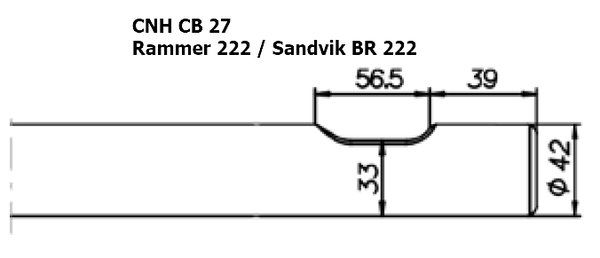 SOLIDA Stampfwerkzeug - CNH CB 27, Rammer 222 / Sandvik BR 222