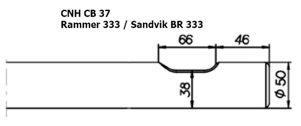 SOLIDA Spitzmeissel - CNH CB 37, Rammer 333 / Sandvik BR 333