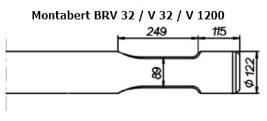 SOLIDA Flachmeissel (quer) - Montabert BRV 32 / V 32 / V 1200