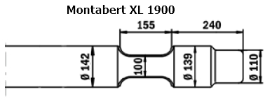 SOLIDA Flachmeissel (quer) - Montabert XL 1900