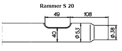 SOLIDA Flachmeissel (quer) - Rammer S 20