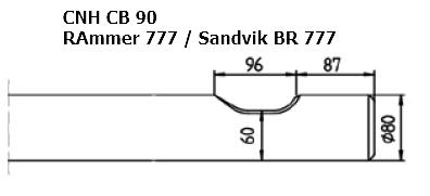 SOLIDA Spitzmeissel - CNH CB 90, Rammer 777 / Sandvik BR 777