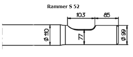 SOLIDA Flachmeissel (quer) - Rammer S 52